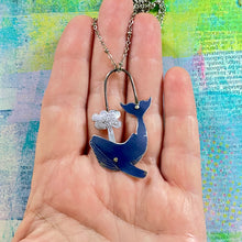 Load image into Gallery viewer, Whale Exhale II Upcycled Tin Necklace
