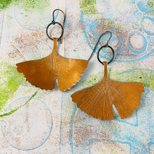 Load image into Gallery viewer, Larger Ginkgo Leaves Tin Earrings  |  Various Colors