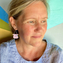 Load image into Gallery viewer, Little Pink Bulldogs Tin Earrings