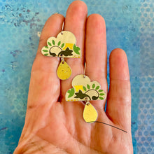 Load image into Gallery viewer, Cream and Gold Rain Clouds Zero Waste Tin Earrings