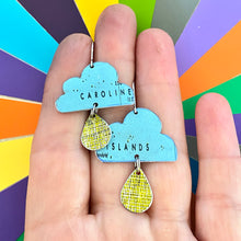 Load image into Gallery viewer, Caroline Islands Rain Clouds Zero Waste Tin Earrings