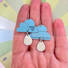 Load image into Gallery viewer, Marquesas Islands Rain Clouds Zero Waste Tin Earrings