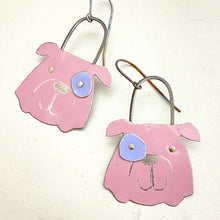 Load image into Gallery viewer, Little Pink Bulldogs Tin Earrings