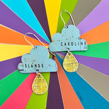 Load image into Gallery viewer, Caroline Islands Rain Clouds Zero Waste Tin Earrings