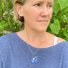 Load image into Gallery viewer, Whale Exhale II Upcycled Tin Necklace