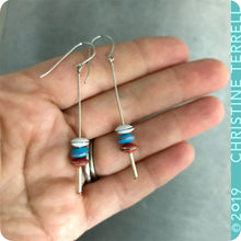 Load image into Gallery viewer, Scarlet, Sky & Snow Tiny Macarons Tin Earrings