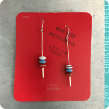 Load image into Gallery viewer, Scarlet, Sky & Snow Tiny Macarons Tin Earrings