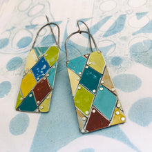 Load image into Gallery viewer, Le Cirque Harlequins Tesserae Arched Wire Tin Earrings