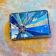 Load image into Gallery viewer, Retro Starburst Blues Tin Belt Buckle