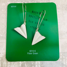 Load image into Gallery viewer, White Paper Airplanes Zero Waste Tin Earrings