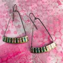 Load image into Gallery viewer, Multi Capsule Narrow Arc Pattern Zero Waste Tin Earrings