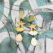 Load image into Gallery viewer, Mixed Golds Lucky Charms Zero Waste Tin Earrings