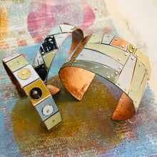 Load image into Gallery viewer, Cool Positive Upcycled Tesserae Wide Tin Cuff