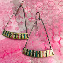 Load image into Gallery viewer, Multi Capsule Narrow Arc Pattern Zero Waste Tin Earrings