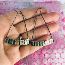 Load image into Gallery viewer, Multi Capsule Narrow Arc Pattern Zero Waste Tin Earrings