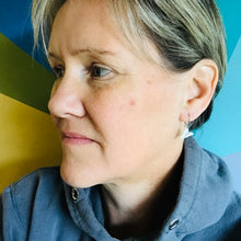 Load image into Gallery viewer, Teeny Tiny White Paper Airplanes Zero Waste Tin Earrings