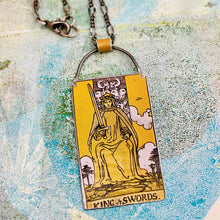 Load image into Gallery viewer, King of Swords Tarot Tin Necklace