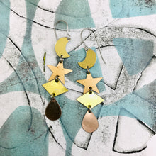 Load image into Gallery viewer, Mixed Golds Lucky Charms Zero Waste Tin Earrings