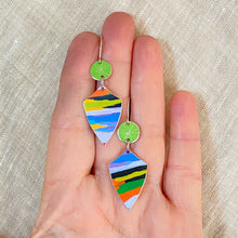 Load image into Gallery viewer, Happy Colors &amp; Spring Green Little Drop Earrings