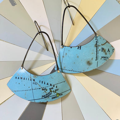 Hawaii Wide Arc Tin Earrings