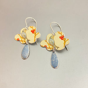 Bluebird Tiny Clouds Tin Earrings