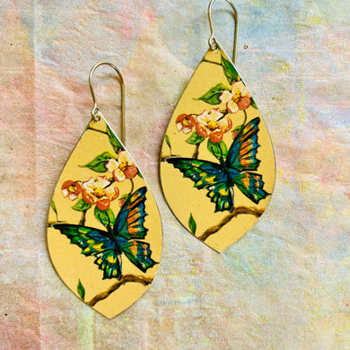 Butterflies & Blossoms Tin Earrings