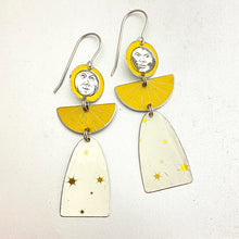 Load image into Gallery viewer, Moon Faced Angels Tin Earrings