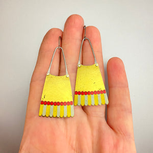 Golden Fan Tin Earrings