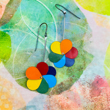Load image into Gallery viewer, Rainbow Flowers Zero Waste Tin Earrings