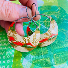 Load image into Gallery viewer, Sunrise Circles Upcycled Tin Earrings