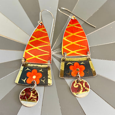 Bright Orange Blossoms Earrings