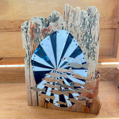 Back to School Upcycled Tin Wall Art