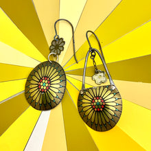 Load image into Gallery viewer, Golden Flower Mandala Earrings