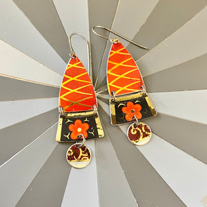 Bright Orange Blossoms Earrings