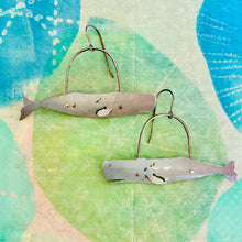 Load image into Gallery viewer, Happy Sperm Whales Upcycled Tin Earrings