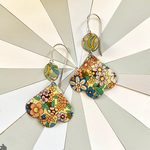 Allover Flowers Trefoil Earrings