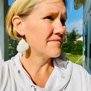 Moon Shells Tin Earrings