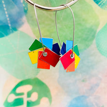 Load image into Gallery viewer, Rainbow Asterisk Zero Waste Tin Earrings