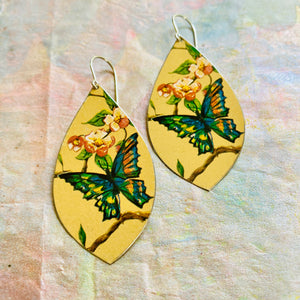 Butterflies & Blossoms Tin Earrings