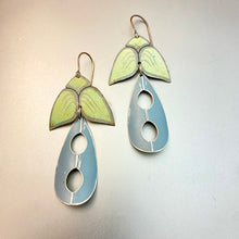 Load image into Gallery viewer, Leafy Upcycled Tin Earrings