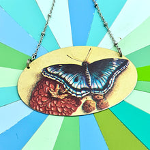 Load image into Gallery viewer, Butterfly &amp; Zinnia Tin Necklace