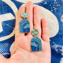 Load image into Gallery viewer, Edgeworth Wide Arch Upcycled Tin Earrings