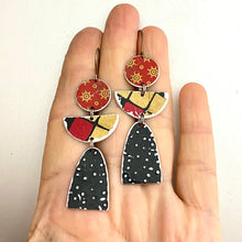 Load image into Gallery viewer, Midnight Mosaic Angels Tin Earrings