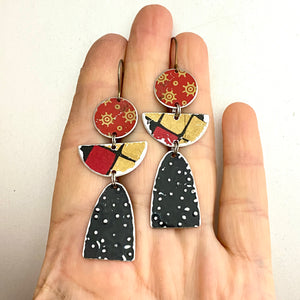 Midnight Mosaic Angels Tin Earrings