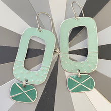 Load image into Gallery viewer, Turquoise Mod Tin Earrings