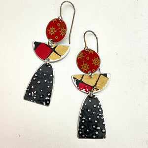 Midnight Mosaic Angels Tin Earrings