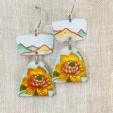 Tiny Mountain Range Earrings