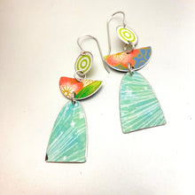 Load image into Gallery viewer, Cosmic Energy Patterned Angels Tin Earrings