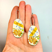 Load image into Gallery viewer, Mixed Oranges Oval Tin Earrings