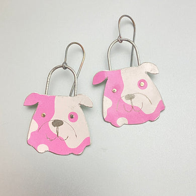 Bubblegum Bulldogs Tin Earrings